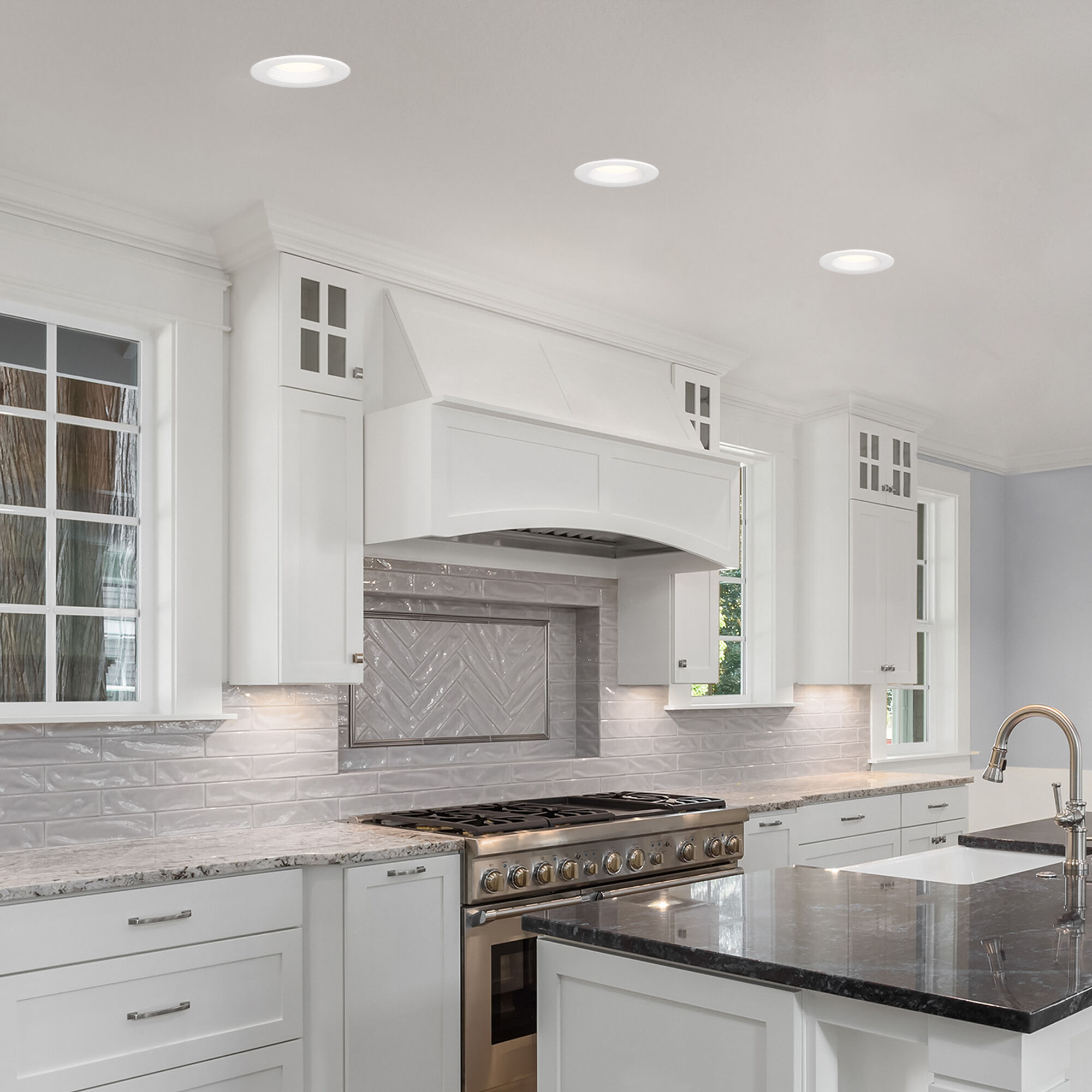 EnviroLite Integrated LED White Baffle